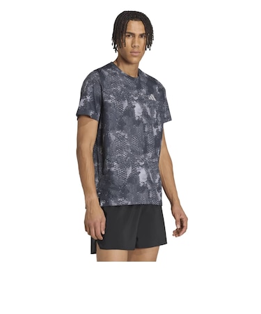 アディダス（adidas）ADI365 ランニング アニマル柄プリント アイコニック 半袖Tシャツ QD057-KG1341