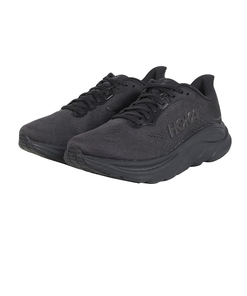 ホカ（HOKA）ランニングシューズ ジョギングシューズ クリフトン 11 ワイド ブラック 1177539-BBLC スポーツ シューズ トレーニング