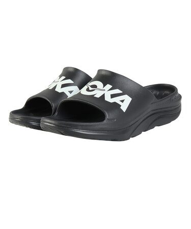 ホカ(HOKA)シャワーサンダル オラ アスレチック スライド ブラック 1155154-BWHT スポーツサンダル カジュアル シューズ