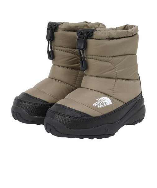 ザ・ノース・フェイス（THE NORTH FACE）ジュニアブーツ カジュアルシューズ ヌプシ ブーティ ウォータープルーフ ベージュ NFJ52287 CK…