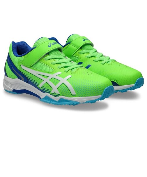 アシックス（ASICS）ジュニアスポーツシューズ ベルクロ ベルト付き スニーカー レーザービーム SL MG グリーン 1154A232.300 トレーニング