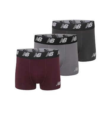 ニューバランス（new balance）インナー プレミアムボクサー 3インチ 前閉じ 3枚組 LAU13009BLK メンズ下着 吸汗 速乾