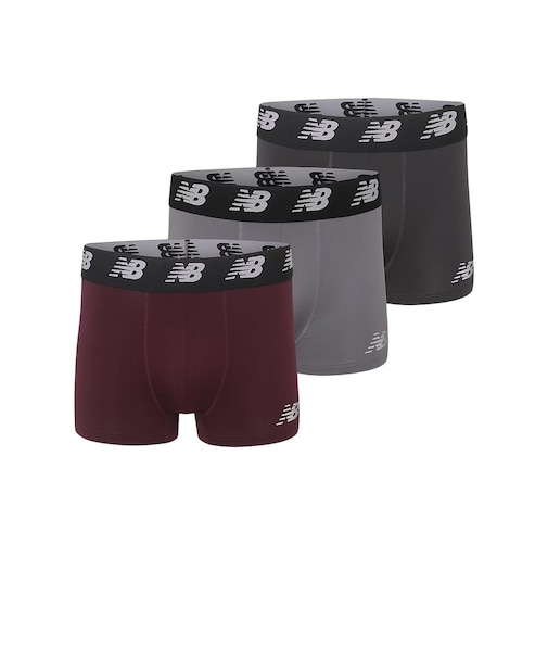 ニューバランス（new balance）インナー プレミアムボクサー 3インチ 前閉じ 3枚組 LAU13009BLK メンズ下着 吸汗 速乾
