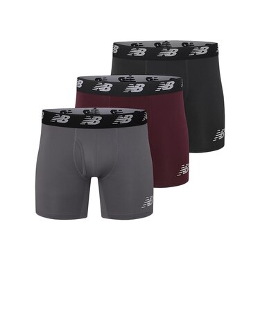 ニューバランス（new balance）インナー プレミアムボクサー 6インチ 前開き 3枚組 S-LLサイズ LAU13001OFG メンズ下着 吸汗 速乾