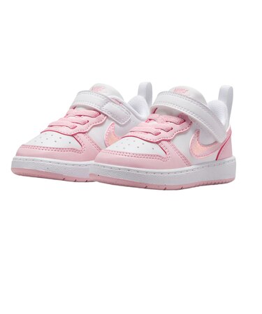 ナイキ（NIKE）ベビーシューズ ガールズ スポーツシューズ コート ボロー LOW リクラフト TD ホワイト ピンク DV5458-105 カジュアルシュ…