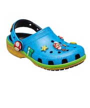 クロックス(crocs)サンダル キッズ スーパーマリオ コア クラシック クロッグ ブルー 212139-90H スポーツサンダル カジュアル シューズ