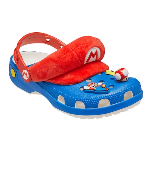 クロックス（crocs）サンダル マリオ クラシック クロッグ レッド ブルー 212134-90H スポーツサンダル カジュアル シューズ