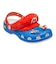 クロックス（crocs）サンダル マリオ クラシック クロッグ レッド ブルー 212134-90H スポーツサンダル カジュアル シューズ