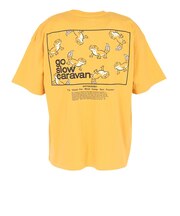 ゴースローキャラバン(GOSLOWCARAVAN)スクエアLOGO バックプリント ゆったり 半袖Tシャツ 361915B YEL