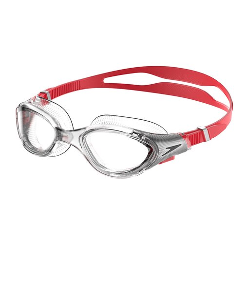スピード（SPEEDO）スイミングゴーグル 水泳 ゴーグル バイオフューズリフレックス 赤 SE02301 RC くもり止め 視野が広い