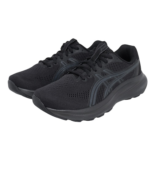 アシックス(ASICS)ランニングシューズ ジョギングシューズ ゲルコンテンド10 ワイド ブラック グレー 1012C014.002 スポーツ シューズ
