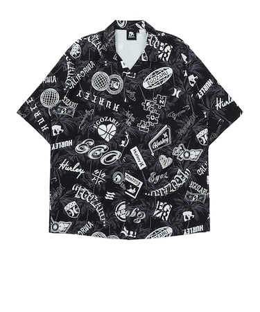 エゴザル（EGOZARU）バスケットボールウェア EGOZARU×Hurley オープンカラー 半袖シャツ EZSS26UOS999HU