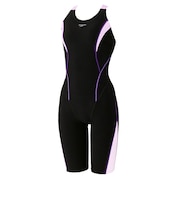 スピード(SPEEDO)フィットネス水着 レディース フィールアップルースン ニースキン 黒×ピンク M-LLサイズSFW12560 KV
