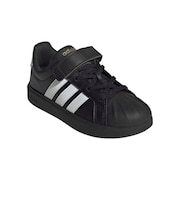 アディダス(adidas)ジュニアスニーカー スポーツシューズ ストリートトーク EL ブラック ホワイト OPK37-JS5055 スポーツ カジュアル シ…