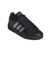 アディダス(adidas)ジュニアスニーカー ボーイズ スポーツシューズ グランドコート3.0 ブラック シルバー ONE93-KI7201 スポーツ カジュ…