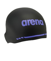 アリーナ(ARENA)スイミングキャップ 水泳 アクアフォース3Dキャップ ソフトタイプ WA承認 黒×紫 M-Lサイズ AS6SSC02UB BKPP
