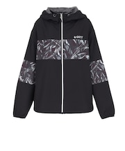 ロキシー(ROXY)フィットネス FEEL FREE 柄プリントジップフーディー パーカー RJK264529 BLK