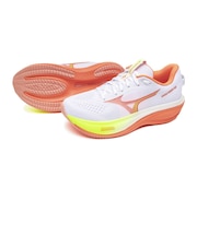 ミズノ(MIZUNO)ランニングシューズ ジョギングシューズ ウエーブライダー 30 ホワイト オレンジ J1GW262071 スポーツシューズ