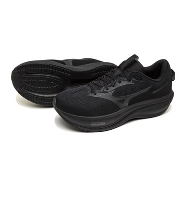 ミズノ(MIZUNO)ランニングシューズ ジョギングシューズ ウエーブライダー 30 SW ブラック J1GU262182 スポーツシューズ