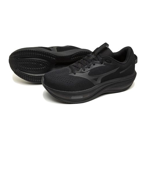 ミズノ(MIZUNO)ランニングシューズ ジョギングシューズ ウエーブライダー 30 SW ブラック J1GU262182 スポーツシューズ