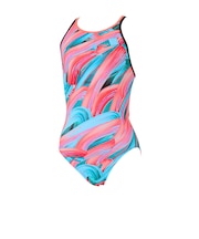 スピード（SPEEDO）競泳水着 レディース 水泳 ブラッシーシャドウターンズブリッジラインスーツ 青×ピンク S-LLサイズ STW02652 AQ