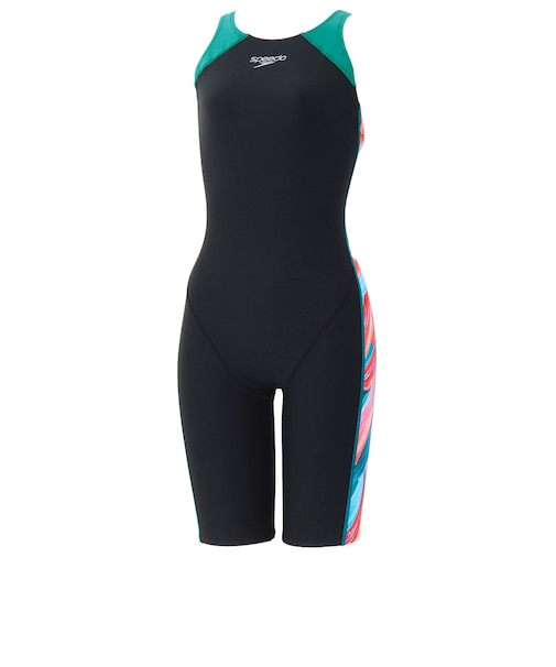 スピード（SPEEDO）フィットネス水着 レディース 水泳 ブラッシーシャドウターンズパズル 青 S-LLサイズ STW12653 AQ