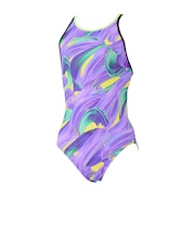 スピード(SPEEDO)競泳水着 レディース 水泳 ブラッシーシャドウターンズブリッジラインスーツ 紫 S-LLサイズ STW02652 PU