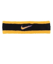 ナイキ（NIKE）ヘッドバンド スウッシュ クラシック 黒×黄 4.5cm幅 BN1000-009 ヘアバンド スポーツバンド