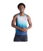 ニューバランス(new balance)ノースリーブ タンクトップ Race Day ウルトラ ライトプリントシングレット MT61934JATD