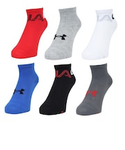 アンダーアーマー(UNDER ARMOUR)靴下 キッズ エッセンシャル クオーター ソックス 6足組 SS-Sサイズ 1387060 603 軽量 通気性