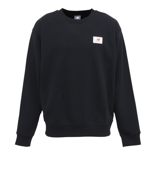 ニューバランス（new balance）ウーブンラベルクルーネックスウェット MT6175T5BK