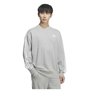 アディダス(adidas)エッセンシャルズ プラス ルーズフィット スリーストライプス フレンチテリー スウェットシャツ TS673-KF3716