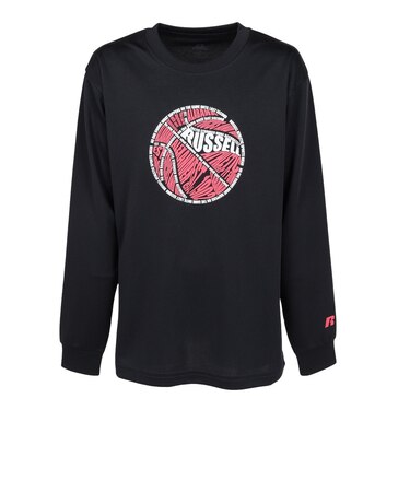 ラッセル（RUSSELL）ジュニア バスケットボールウェア 長袖Tシャツ BALL RBBJ26F001 BLK