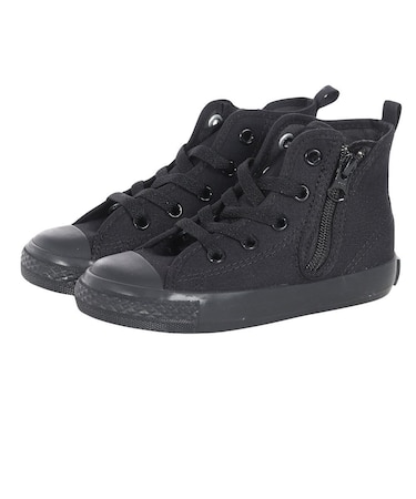 コンバース（CONVERSE）ジュニアスニーカー キャンパスシューズ チャイルド オールスター ブラックモノクローム N Z HI 32712047