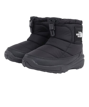 ザ・ノース・フェイス（THE NORTH FACE）ジュニア ブーツ ヌプシ ブーティ ロゴ ショート ブラック NFJ52280 KK