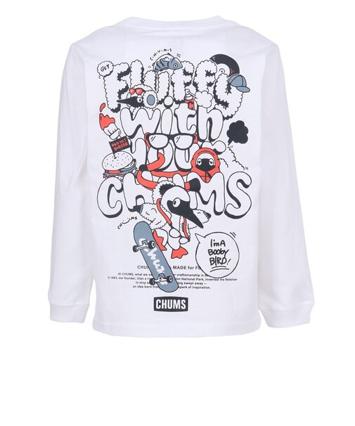 チャムス（CHUMS）キッズ フラッフィーポケットブラッシュド ロングスリーブTシャツ CH21-1475-W001