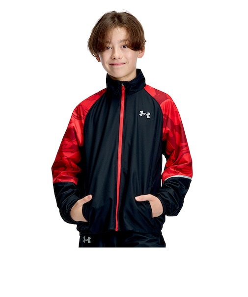 アンダーアーマー（UNDER ARMOUR）ジュニア トリコット プリント ウーブン フルジップ ジャケット 6016568 002