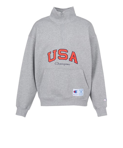 チャンピオン（CHAMPION）AS LOOSE ハーフジップ スウェットシャツ C3-E009 070
