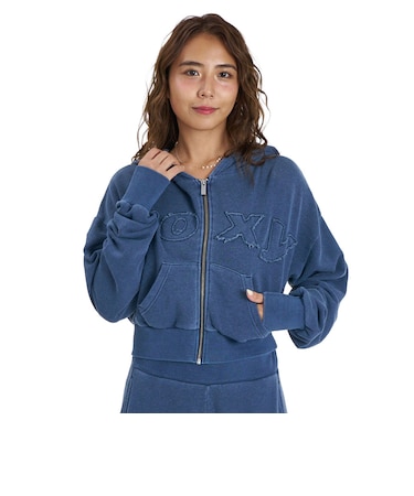 ロキシー（ROXY）SALT FADE ZIP パッチロゴ ジップフーディ スウェットパーカー 26FW RZP264026 NVY