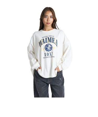 ロキシー（ROXY）WAIMEA フロッキーMIXプリント長袖Tシャツ 26FW RLT264004 NAT