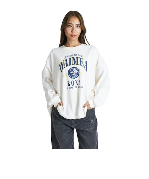 ロキシー（ROXY）WAIMEA フロッキーMIXプリント長袖Tシャツ 26FW RLT264004 NAT