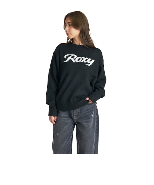 ロキシー（ROXY）WISH UPON クルーネックロゴニットセーター 26FW RSR264046 BLK