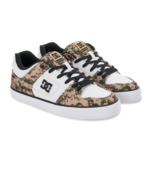 ディーシーシューズ（DC SHOES）スニーカー ピュア SE SN  26FW ホワイト ブラウン DM264305 WCO ボーダーシューズ スポーツ カ…