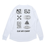 エゴザル(EGOZARU)バスケットボールウェア レトロテクノ バックプリント 長袖Tシャツ EZFW26ULS021C002
