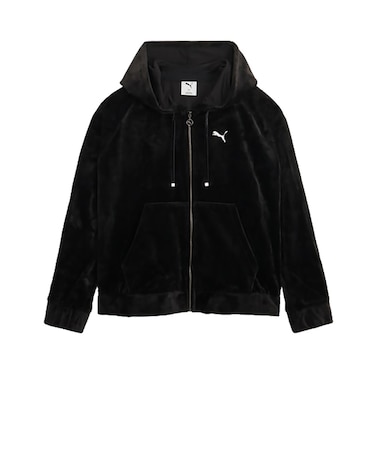 プーマ（PUMA）ESS エレベーテッド ベロア フルジップ フーディ 638513 01 BLK