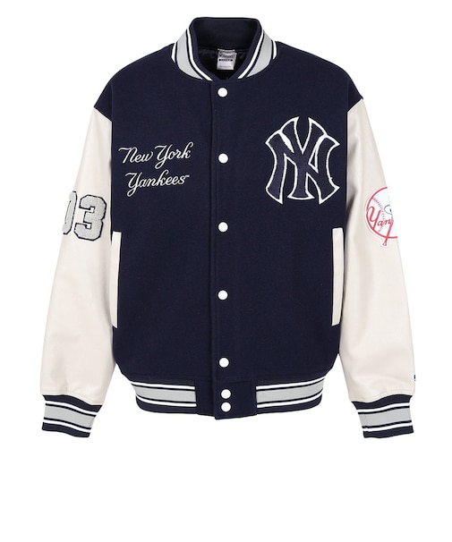エムエルビー（MLB）野球ウェア ニューヨーク・ヤンキース Varsity ジャケット ML2326FW0003-NVY-NY