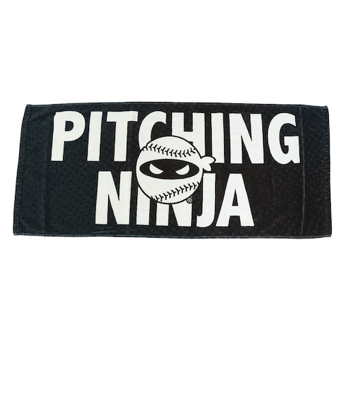 ピッチングニンジャ（PITCHING NINJA）野球 フェイスタオル OT1326FW0003-BLK