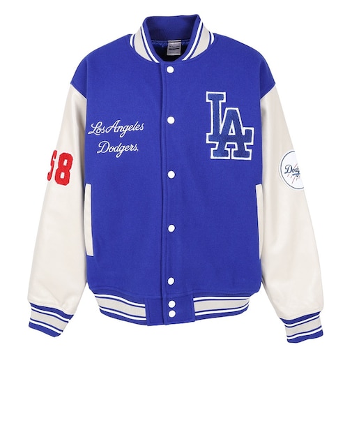 エムエルビー（MLB）野球ウェア ロサンゼルス・ドジャース Varsity ジャケット ML2326FW0003-BLU-LD
