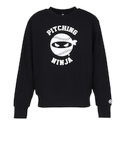 ピッチングニンジャ(PITCHING NINJA)野球ウェア スウェットシャツ OT0526FW0002-BLK