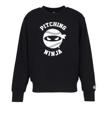 ピッチングニンジャ（PITCHING NINJA）野球ウェア スウェットシャツ OT0526FW0002-BLK